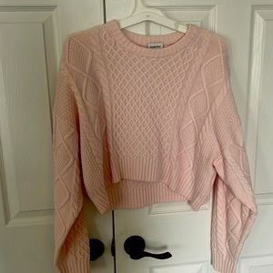 Light pink sweater crop style sweater. Super cute. Never worn. From Aritzia.